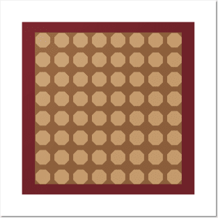 Plygon Pattern Design Brown background for patterned design Lovers Posters and Art